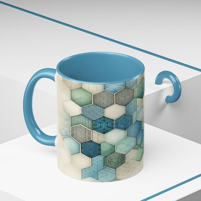 Calming Geometric Design | Accent Coffee Mug (11oz)