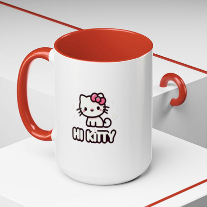 Taza de café con acento de Hi Kitty (11 oz y 15 oz)