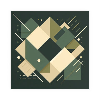 Modern Abstract Geometrical Design | Indoor and Outdoor Silk Poster