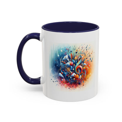 Musical Notes and Instruments | Accent Coffee Mug (11, 15oz)