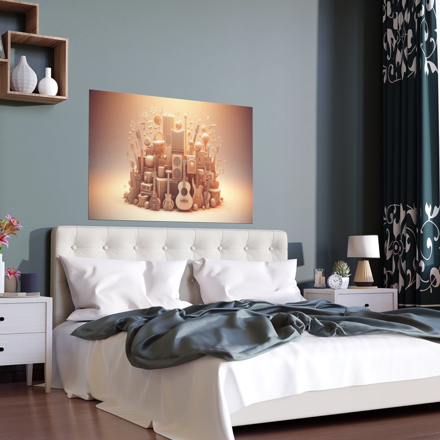 Music is Life | Indoor and Outdoor Silk Poster