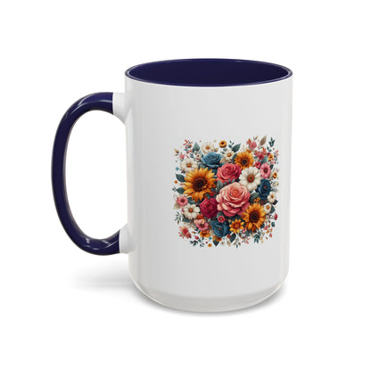 Fleurs multicolores | Tasse à café Accent (11, 15 oz)