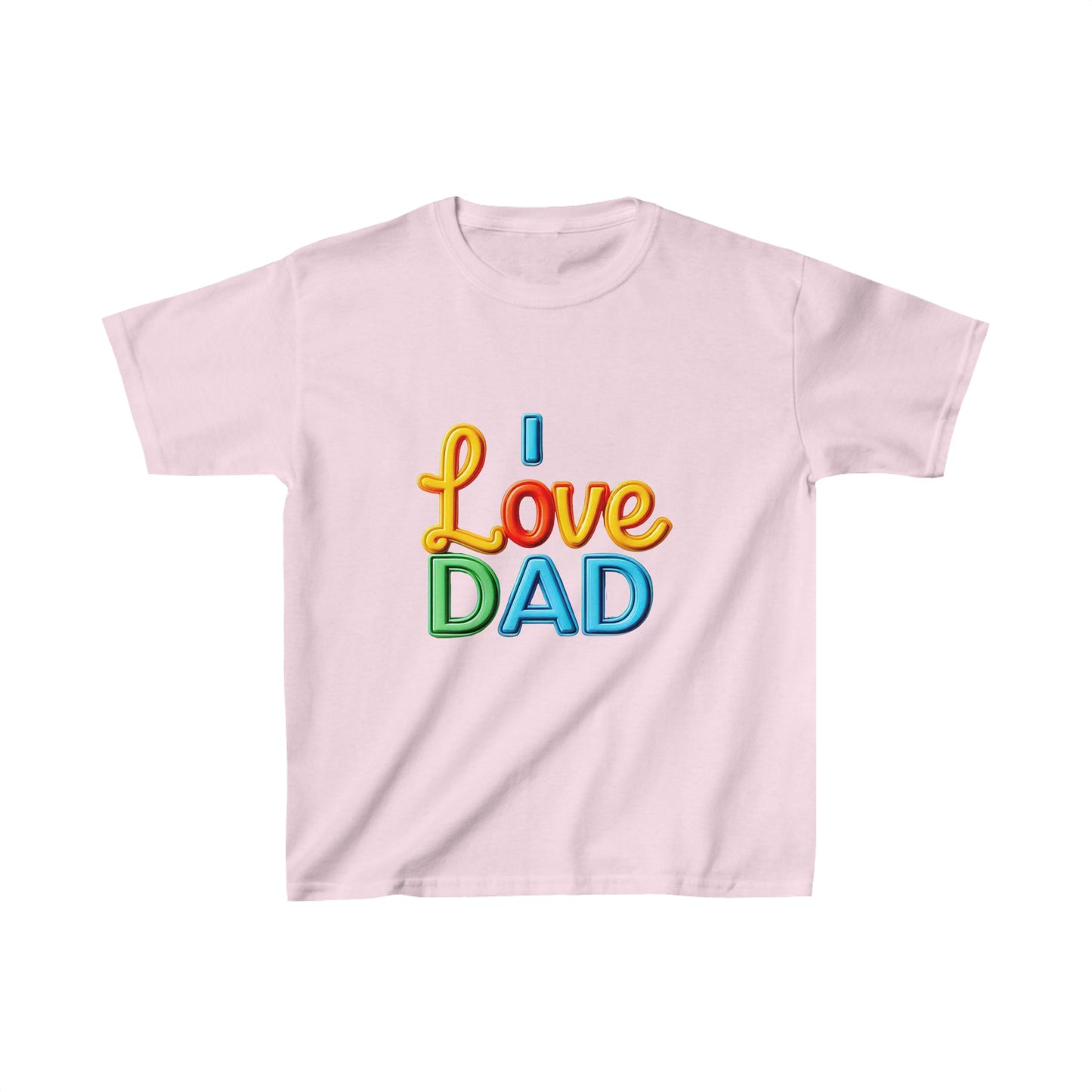 Amo a papá | Camiseta de algodón pesado para niños