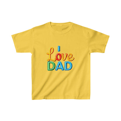 Amo a papá | Camiseta de algodón pesado para niños