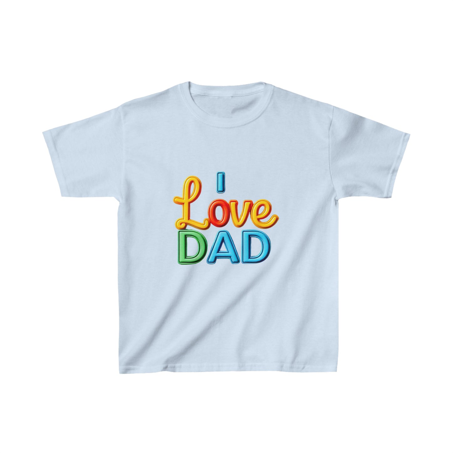 Amo a papá | Camiseta de algodón pesado para niños