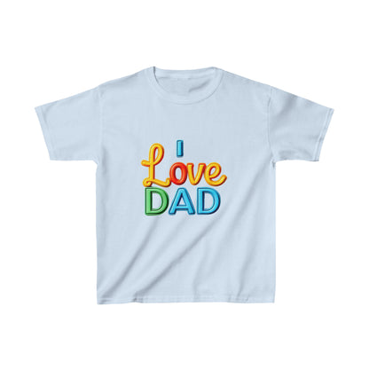 Amo a papá | Camiseta de algodón pesado para niños