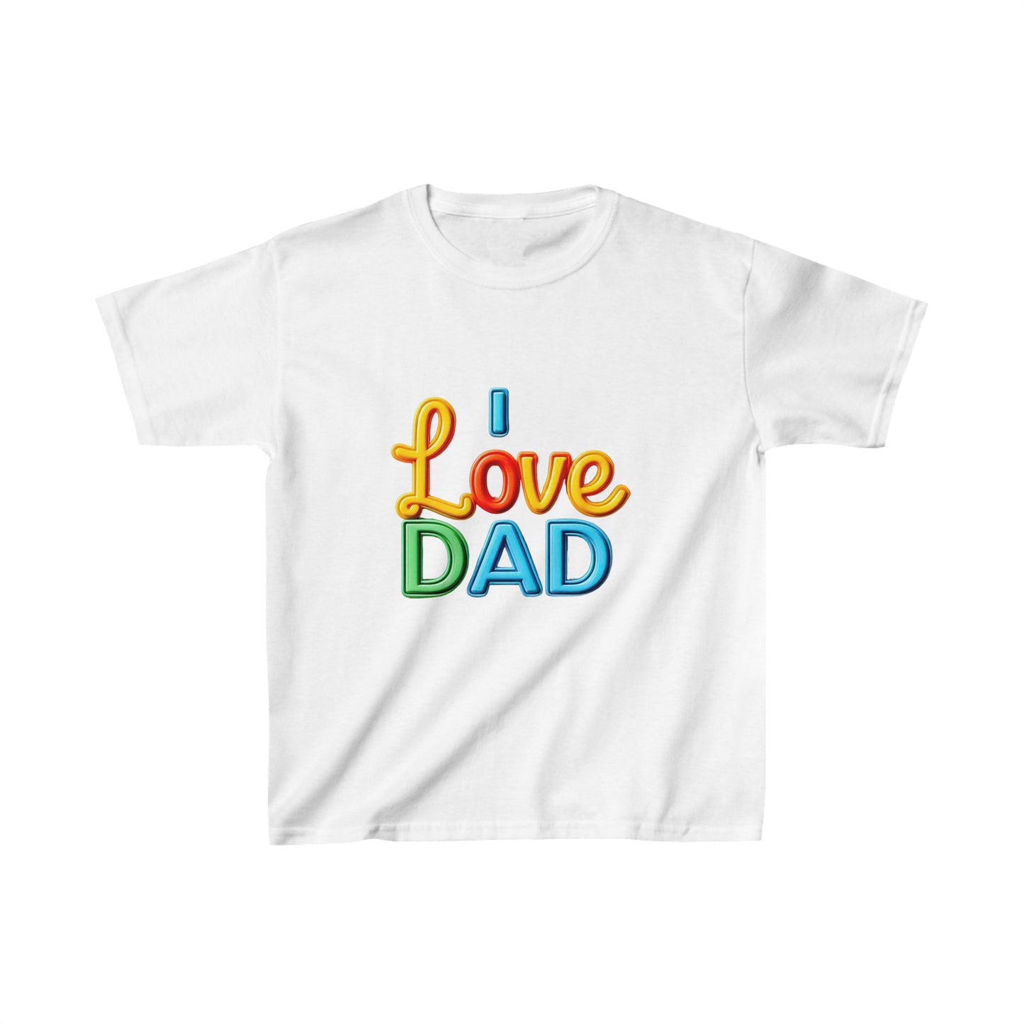 Amo a papá | Camiseta de algodón pesado para niños