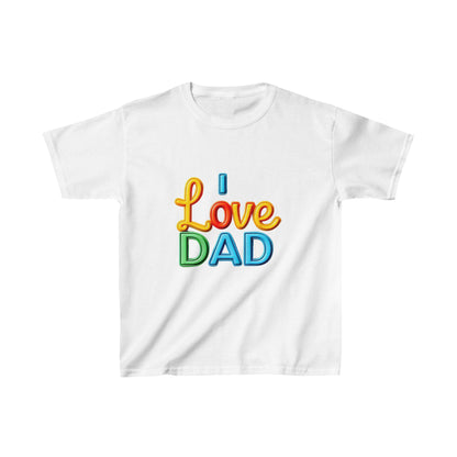 Amo a papá | Camiseta de algodón pesado para niños