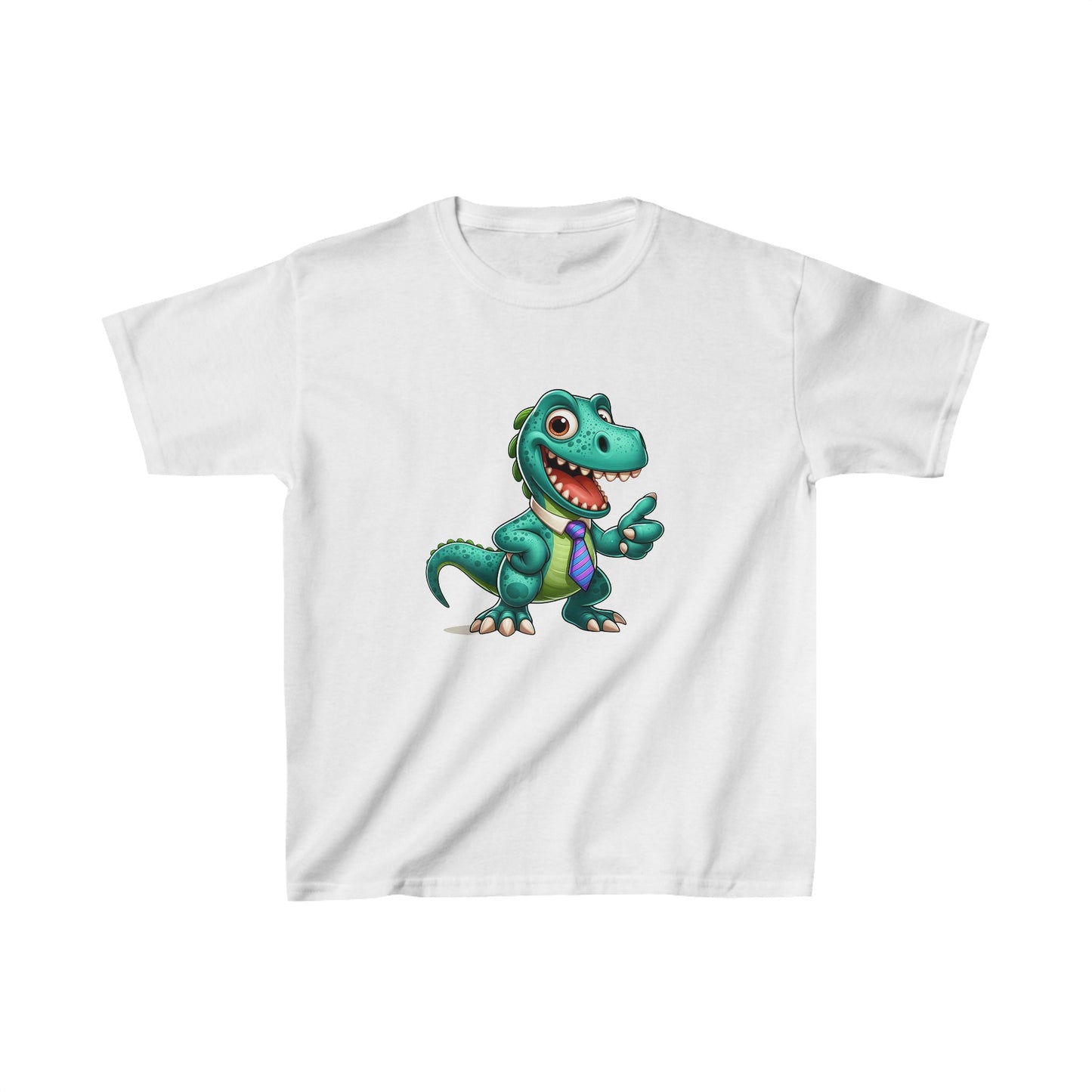 Dinosaurio arreglado | Camiseta de algodón pesado para niños