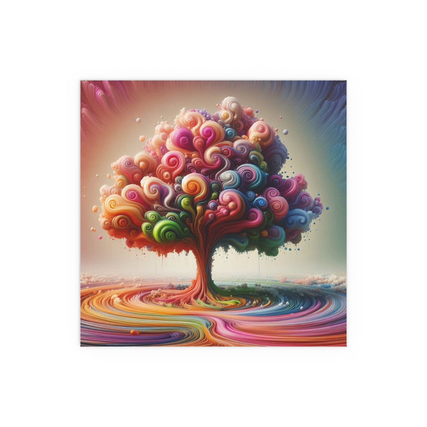 Colorful Swirls In A Tree | Indoor and Outdoor Silk Poster