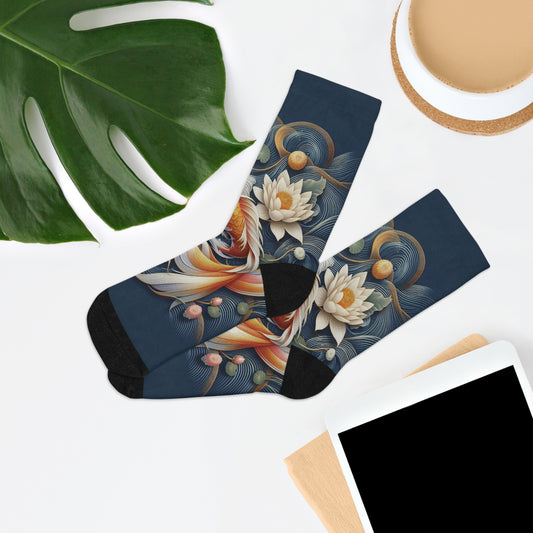 Poisson Koi élégant | Chaussettes confortables