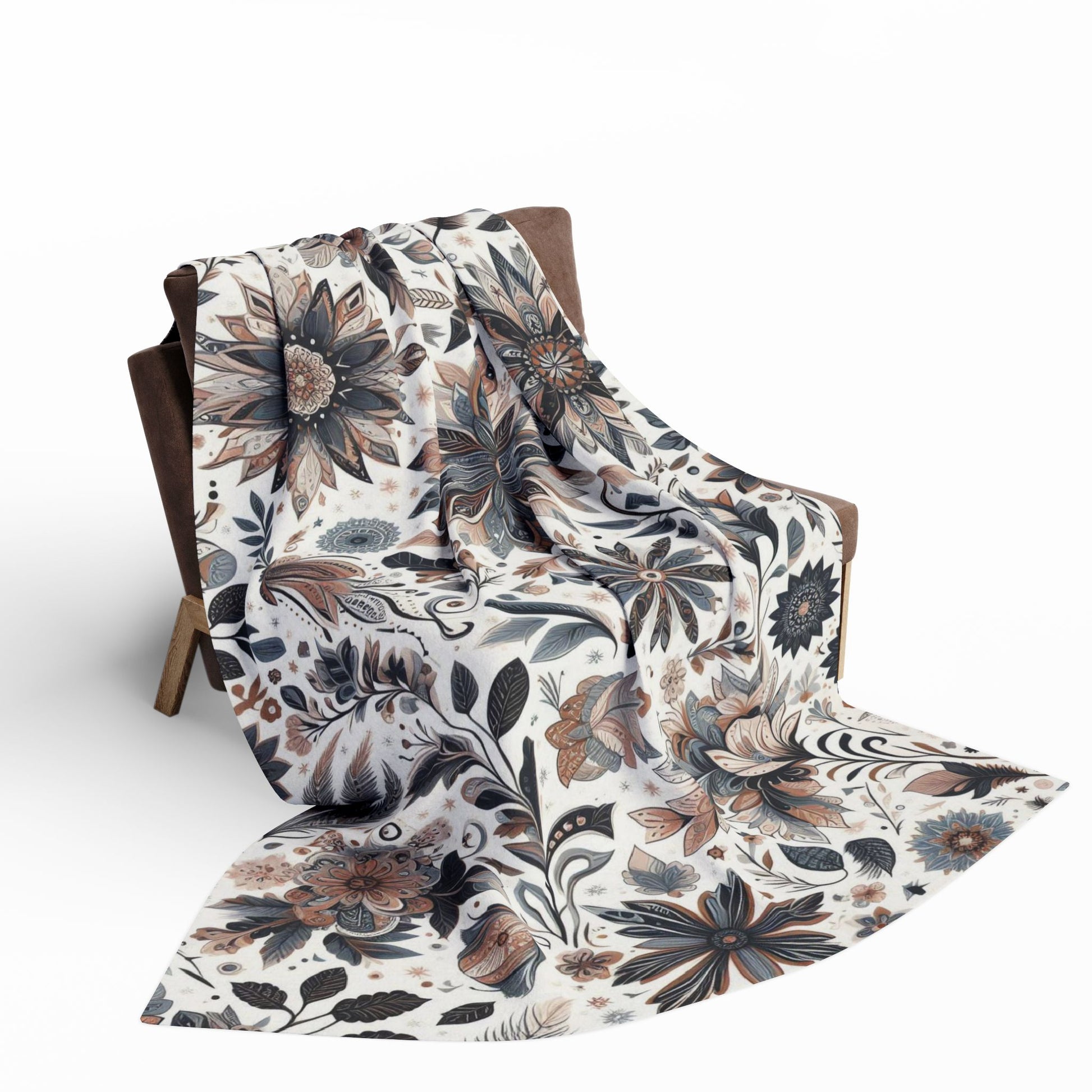 Flower And Leave Pattern | Arctic Fleece Blanket