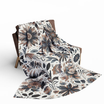 Flower And Leave Pattern | Arctic Fleece Blanket