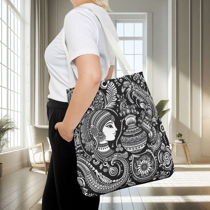 Traditional Black And White Design | Tote Bag