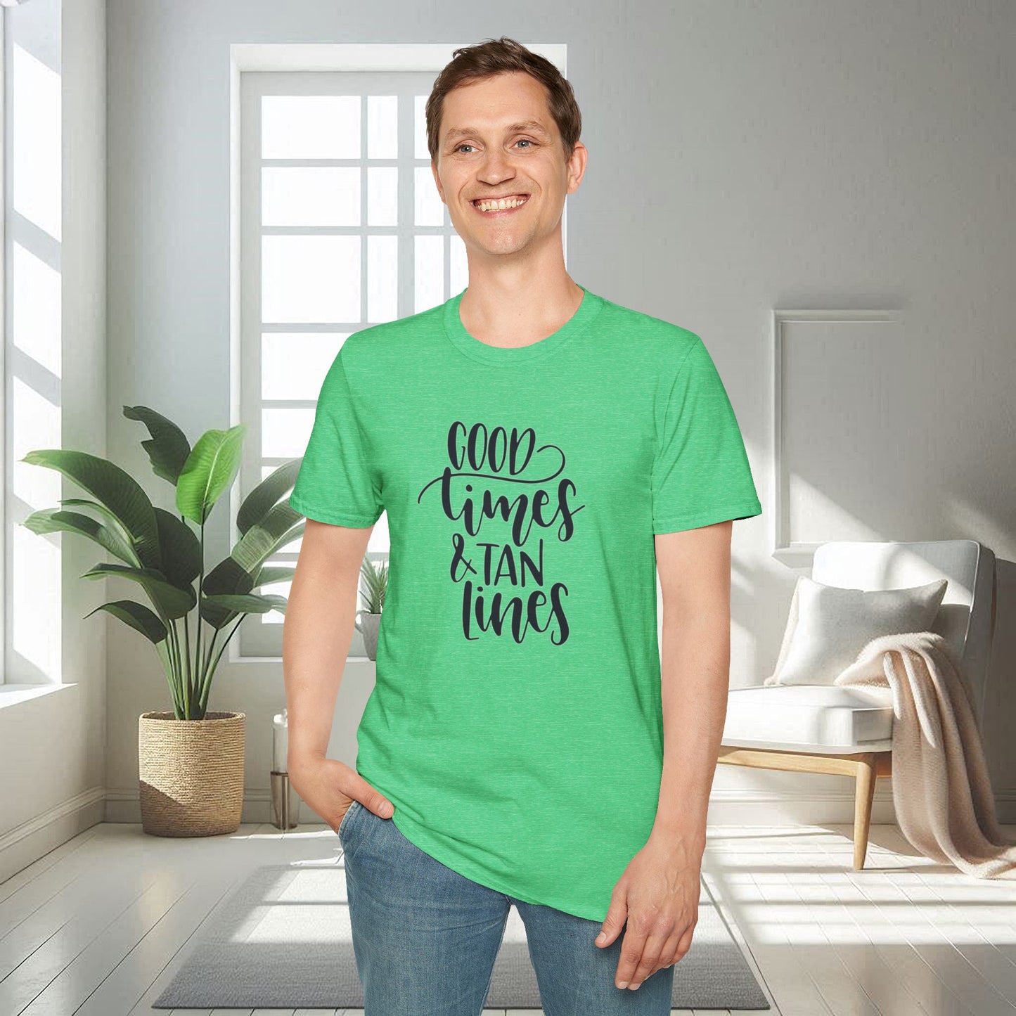 Good times Lignes de bronzage | T-shirt doux unisexe