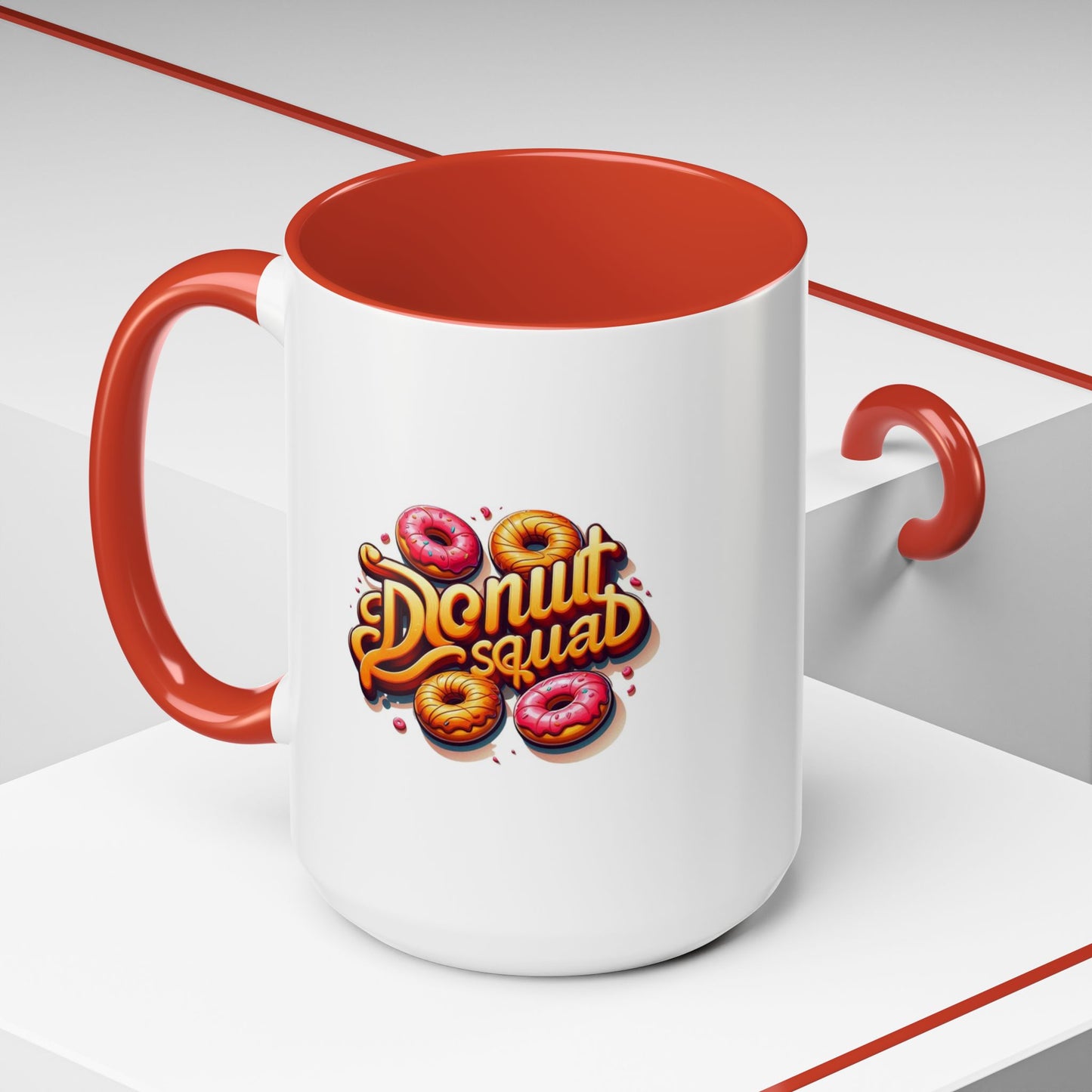 Taza de café con acento de Donut Squad (11 oz y 15 oz)