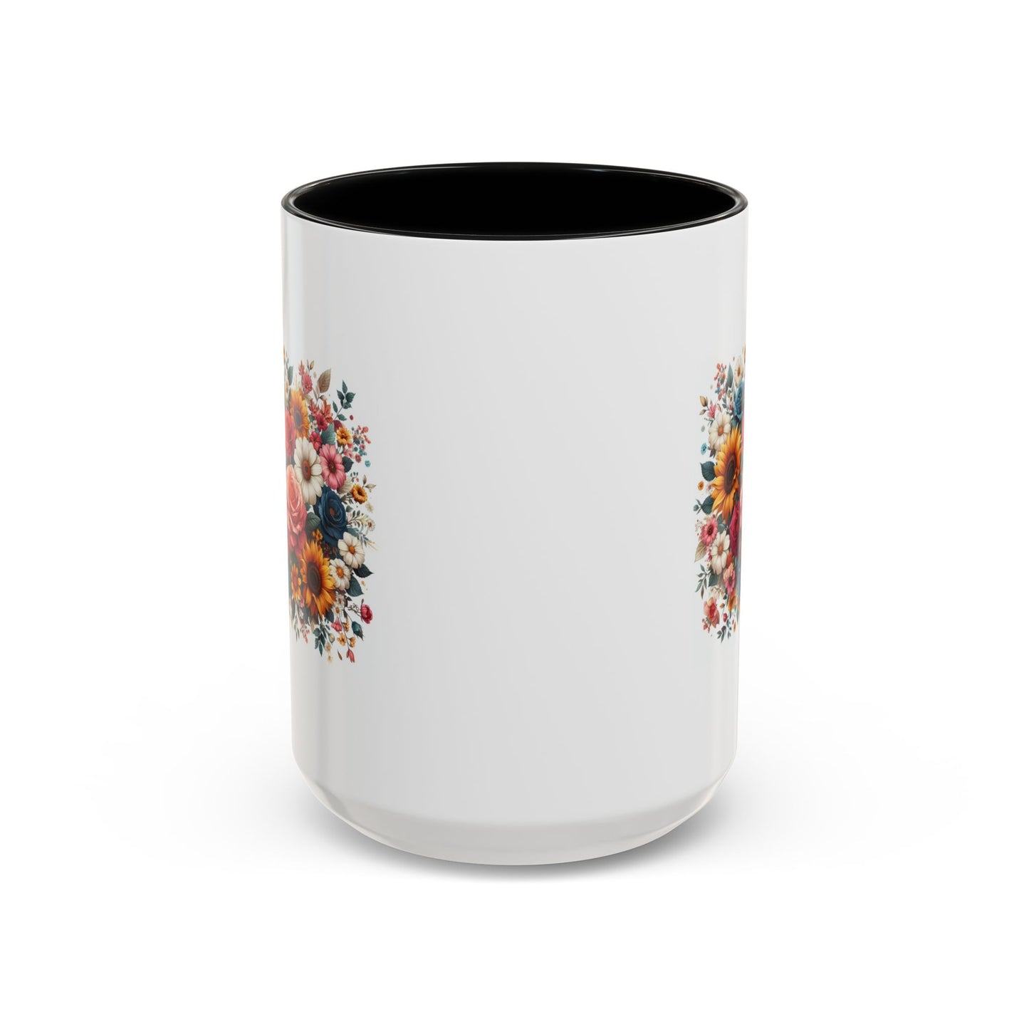 Fleurs multicolores | Tasse à café Accent (11, 15 oz)