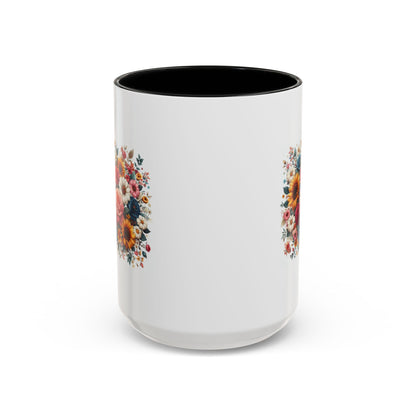 Fleurs multicolores | Tasse à café Accent (11, 15 oz)