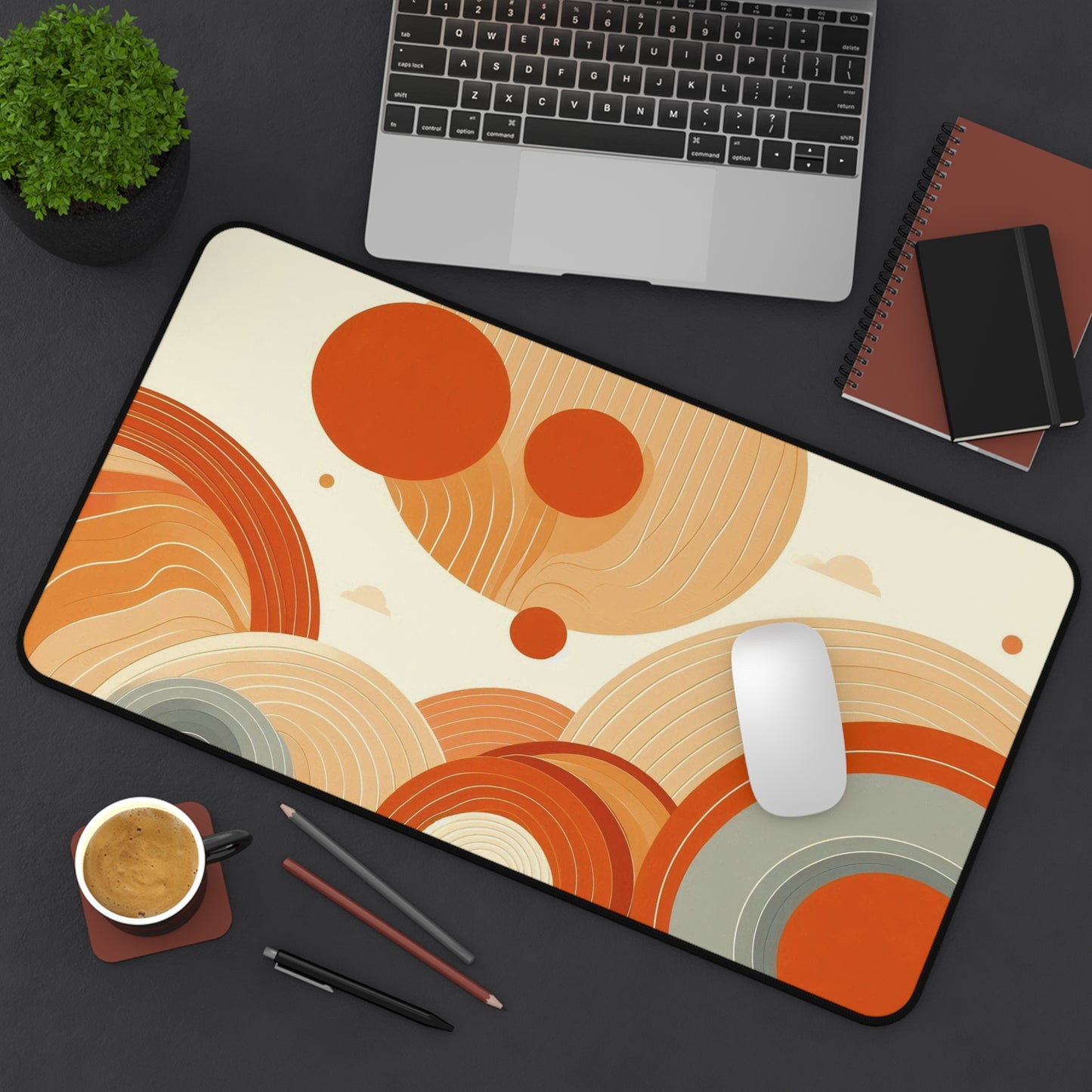 Abstract Circles | Desk Mat