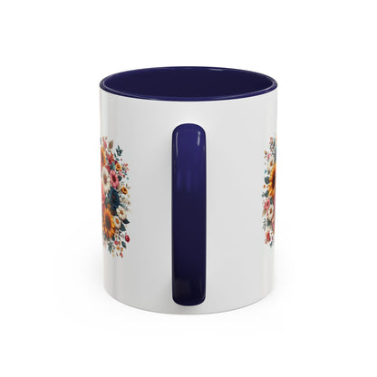 Fleurs multicolores | Tasse à café Accent (11, 15 oz)