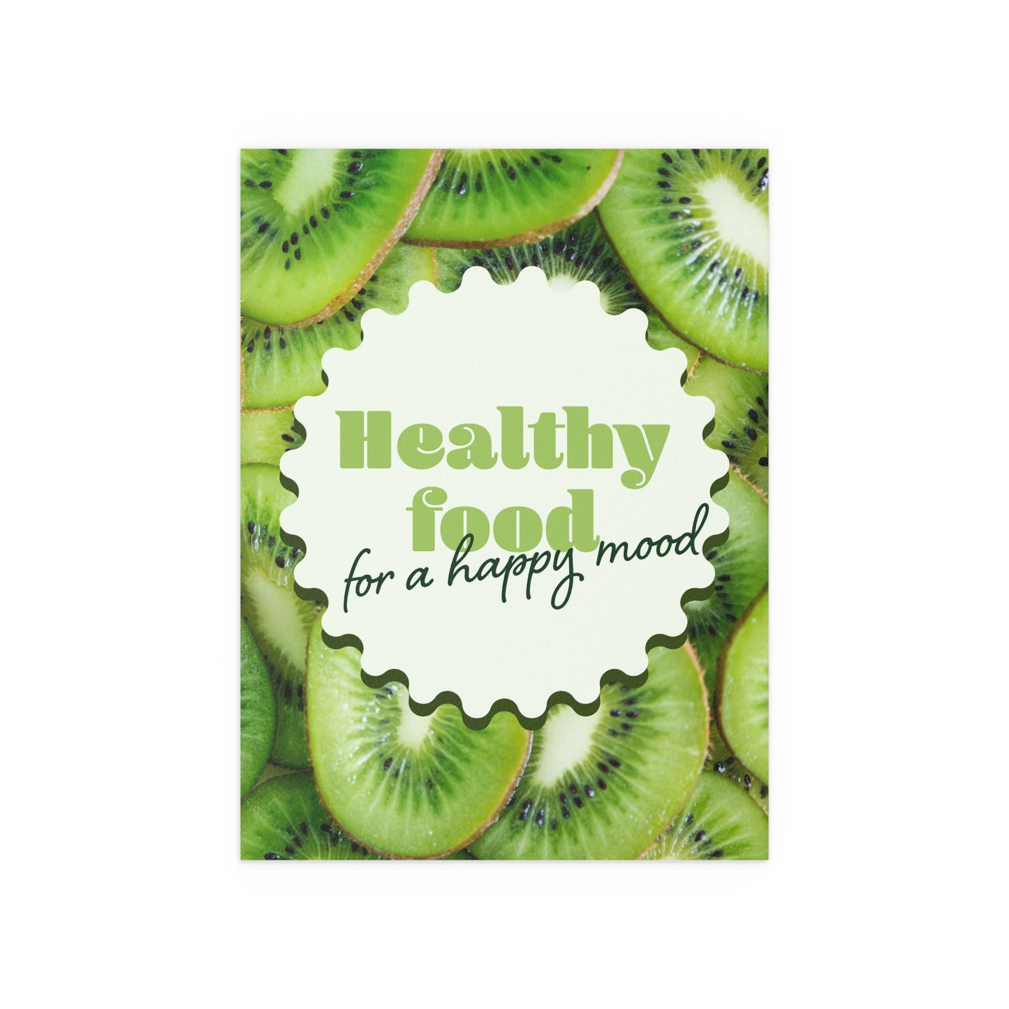 Healthy Food For A Happy Mood | Indoor and Outdoor Silk Poster