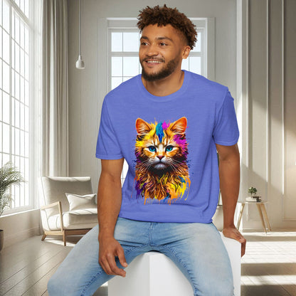 Chat peint | T-shirt doux unisexe