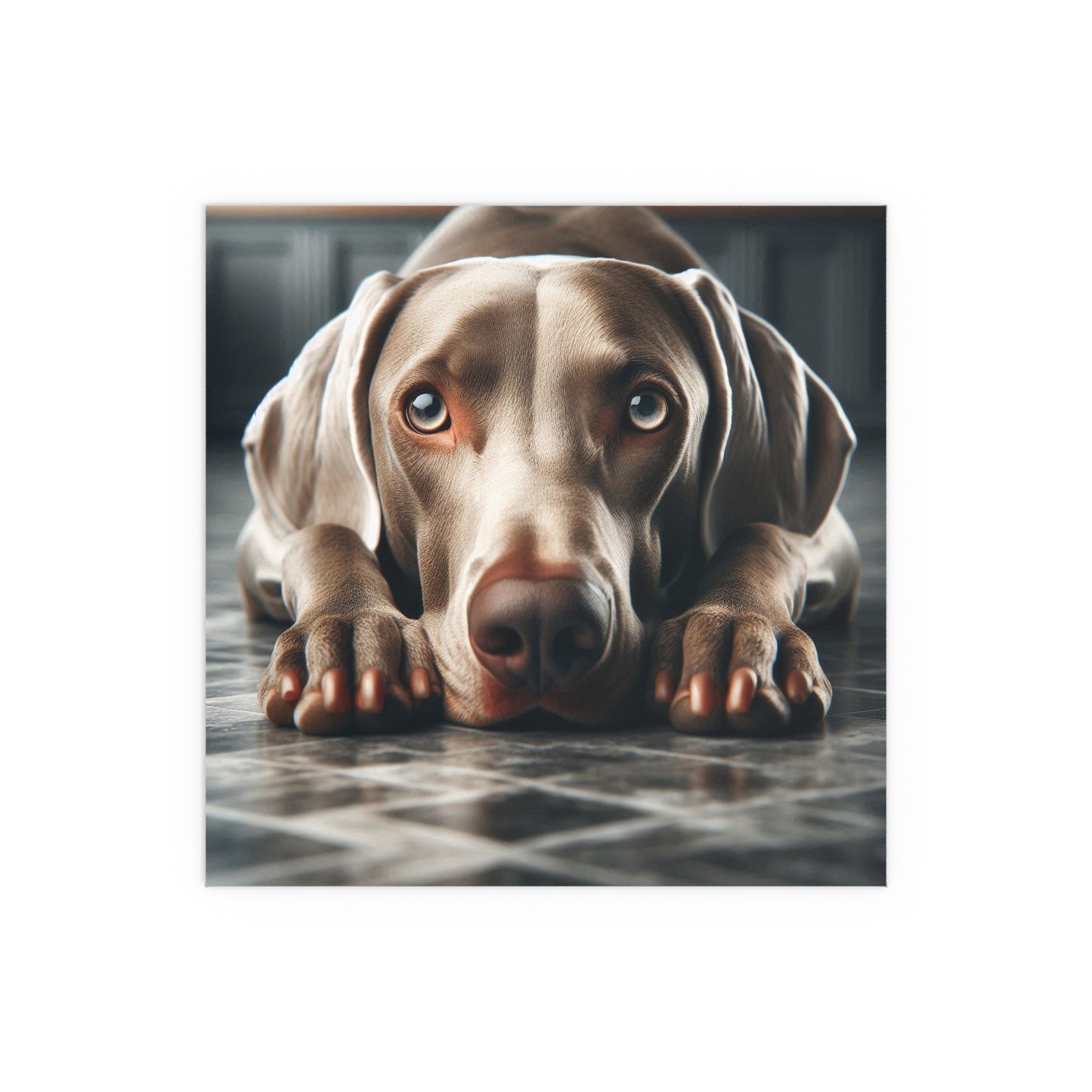 Am Obedient Weimaraner | Indoor and Outdoor Silk Poster