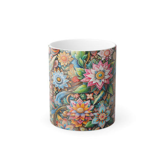 Floral Pattern | Color Morphing Mug, 11oz