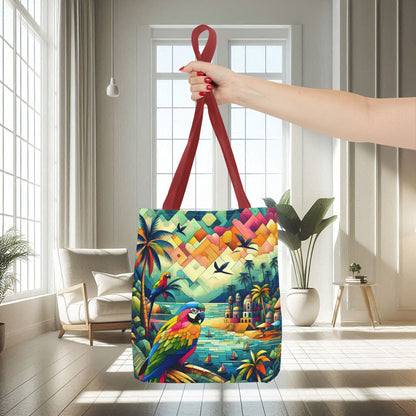 Parrots Overlooking A City | Tote Bag