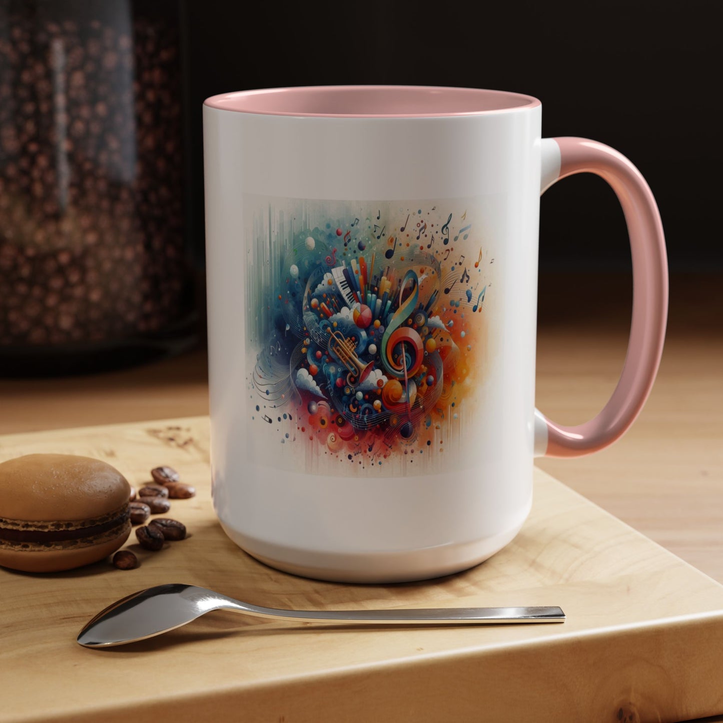 Musical Notes and Instruments | Accent Coffee Mug (11, 15oz)