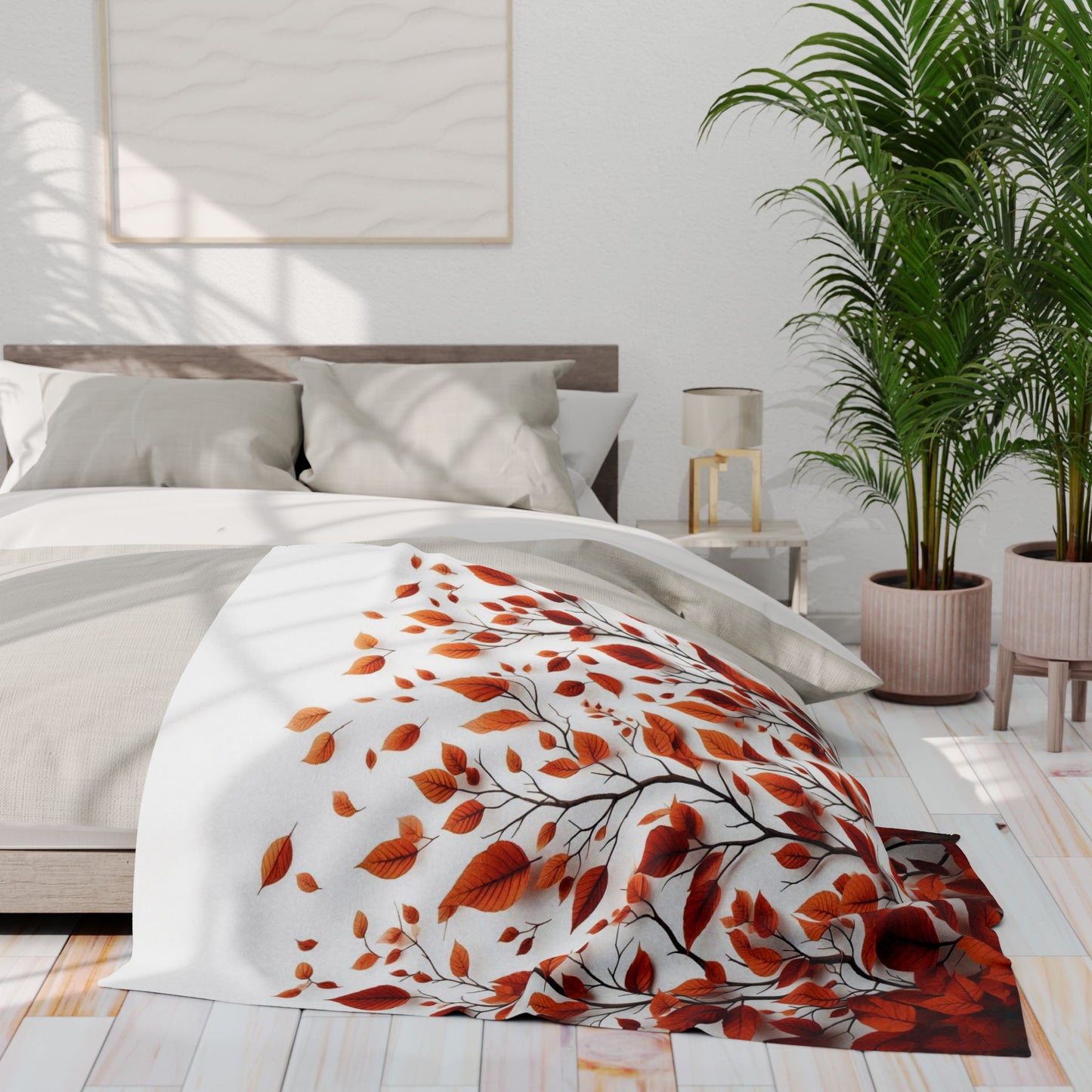 Auburn Fall Leaves | Arctic Fleece Blanket