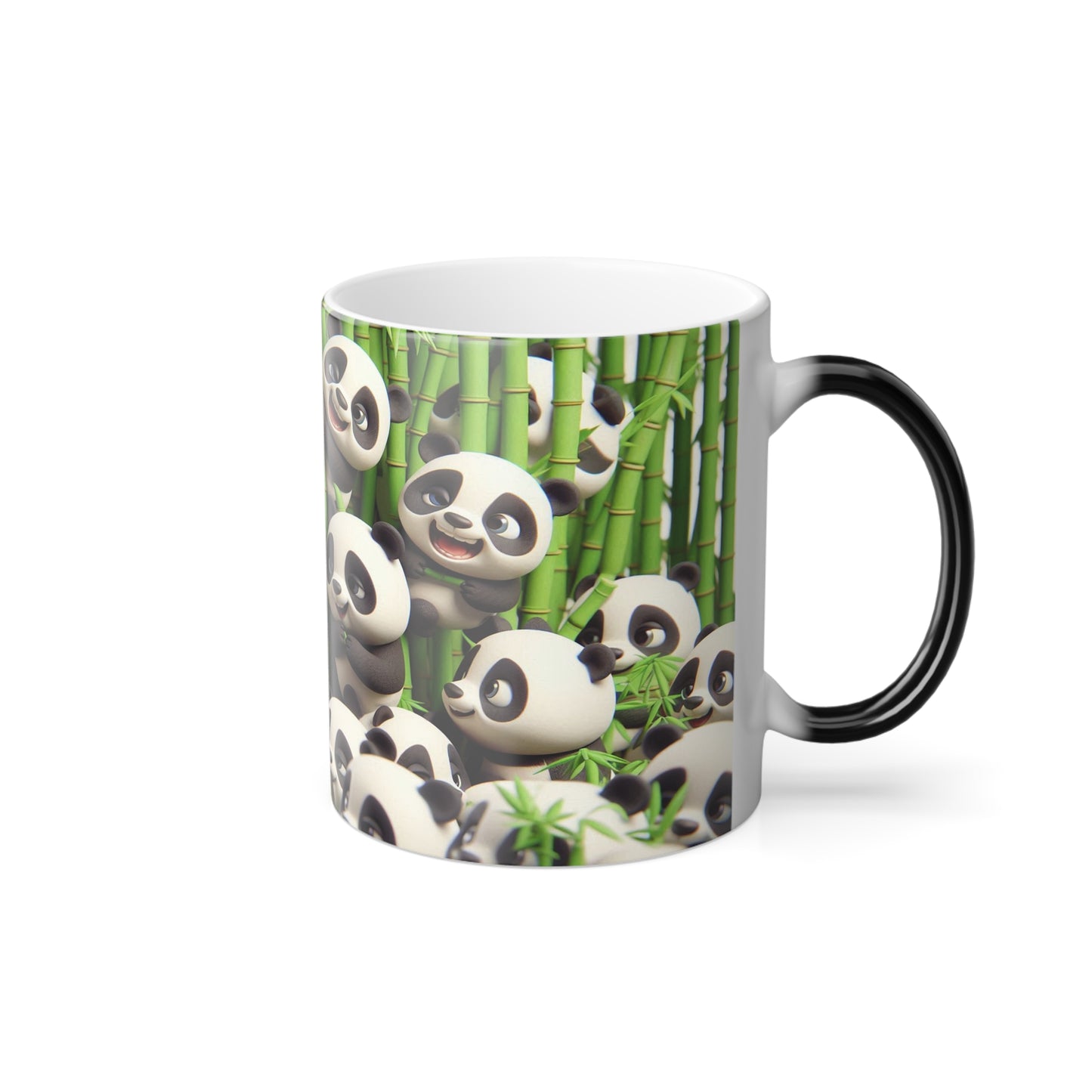 Playful Pandas with Bamboo | Color Morphing Mug, 11oz