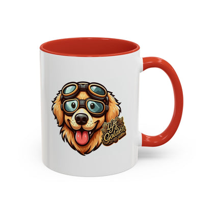 Life is Golden with a Golden Retriever | Accent Coffee Mug (11, 15oz)