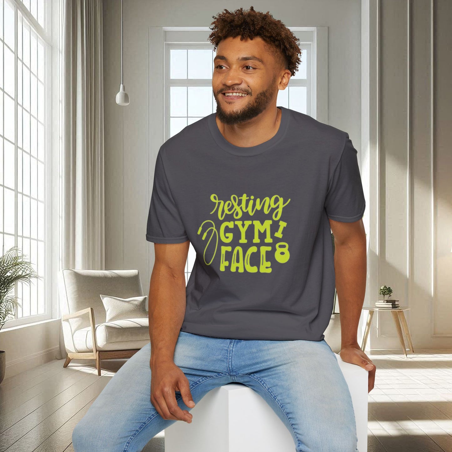 Resting Gym Face | T-shirt doux unisexe