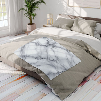 White Marble Pattern | Arctic Fleece Blanket