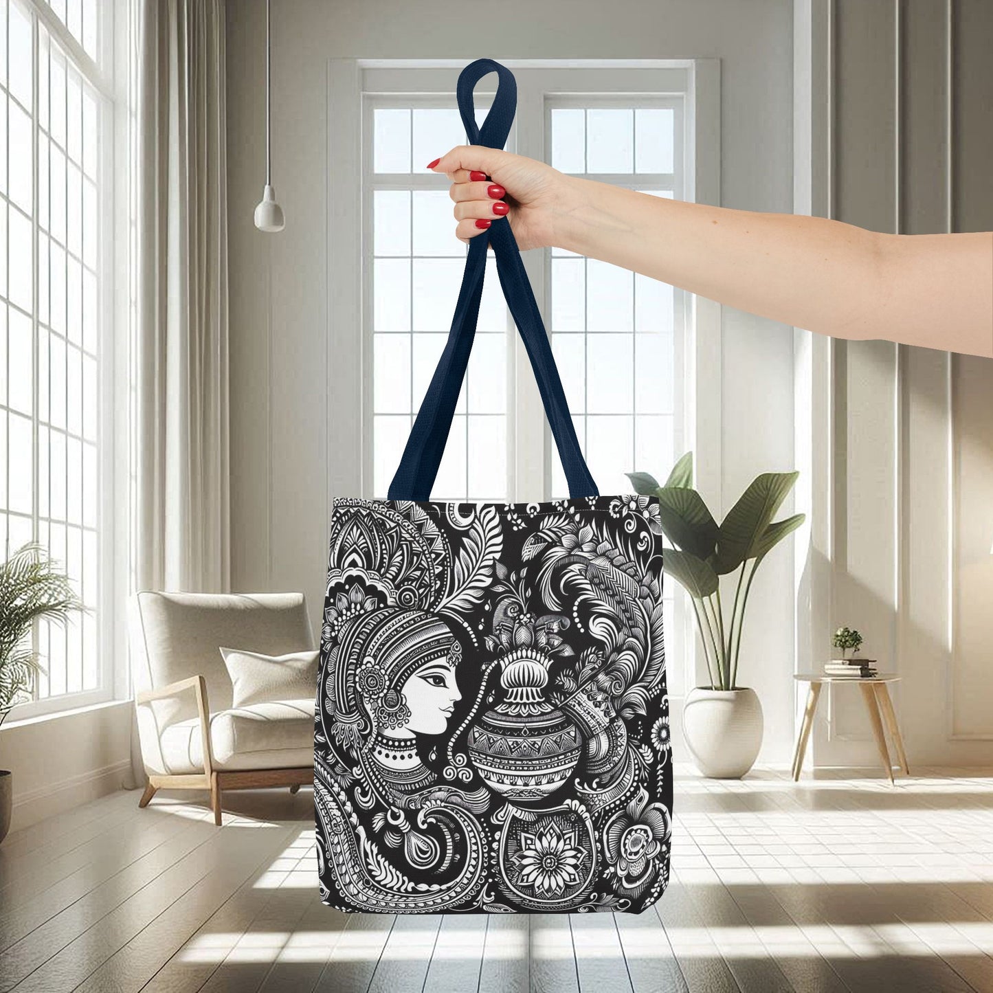 Traditional Black And White Design | Tote Bag