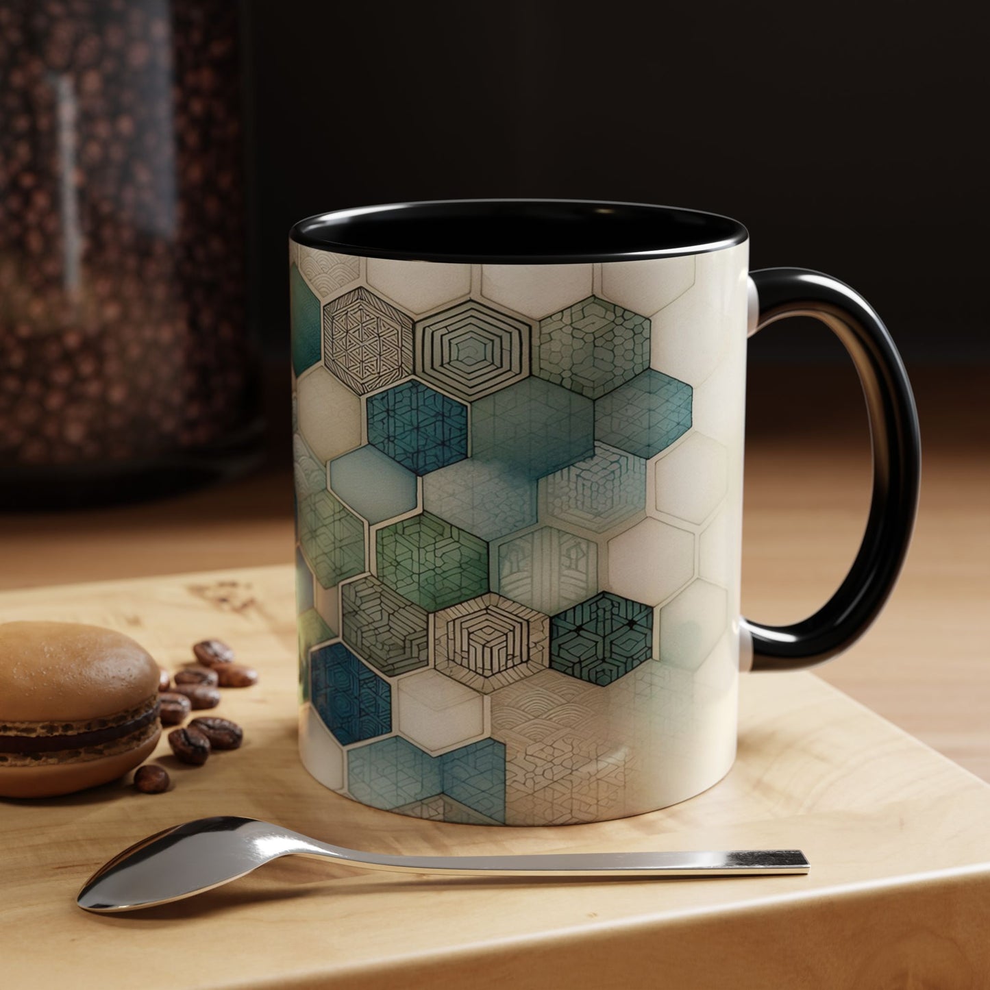 Calming Geometric Design | Accent Coffee Mug (11oz)