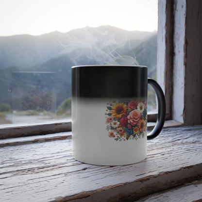 Multicolored Flowers | Color Morphing Mug, 11oz