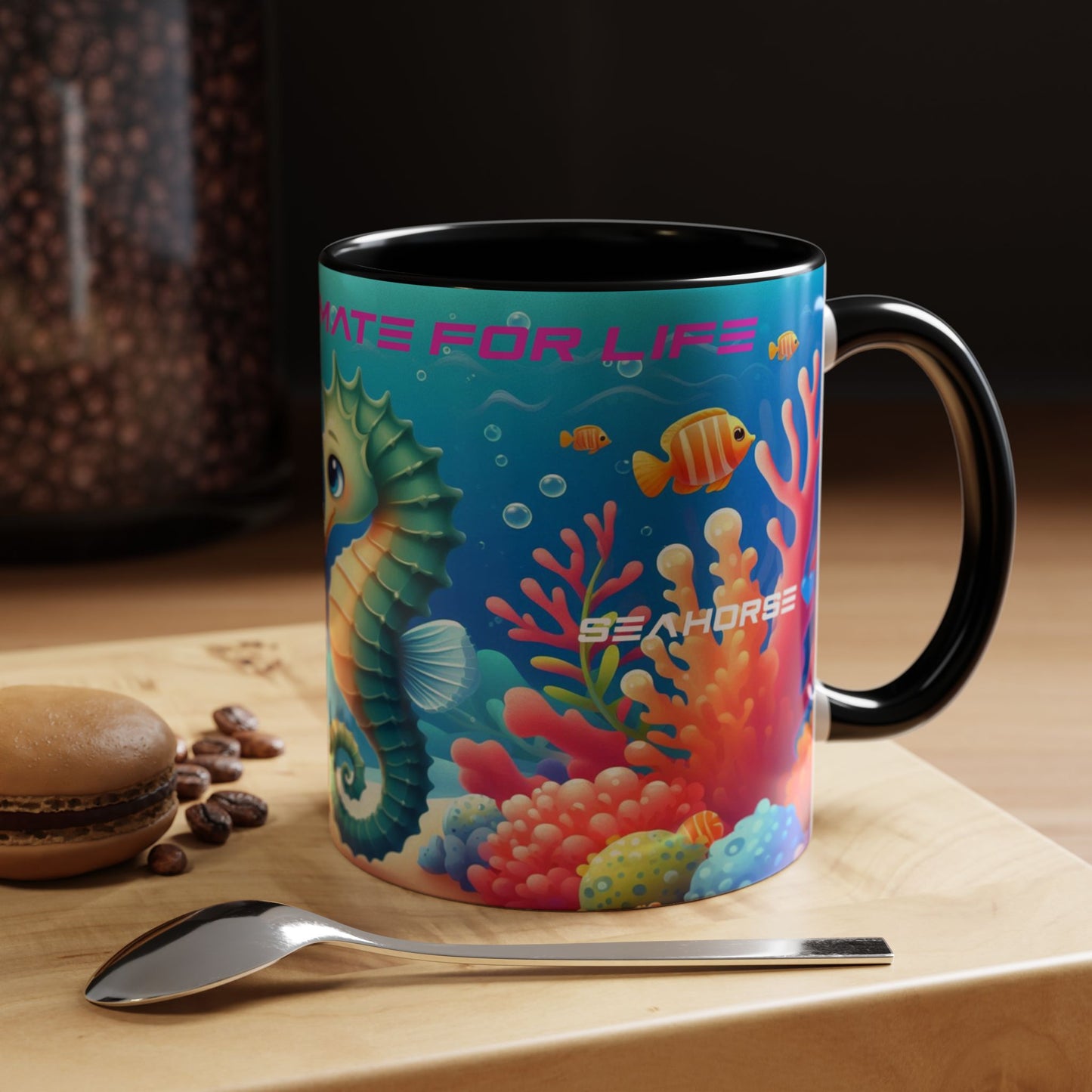 Seahorses Mate For Life | You Are My Seahorse | Accent Coffee Mug (11oz)