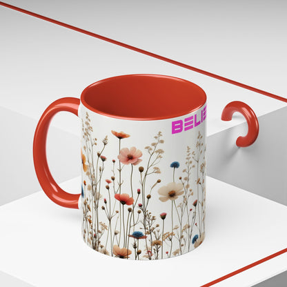 Believe | Wildflowers | Accent Coffee Mug (11, 15oz)