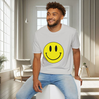 T-shirt unisexe doux avec émoticône souriante