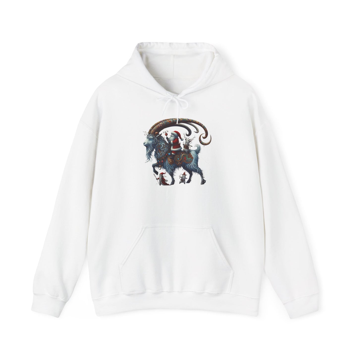 Santa on a Ram | Unisex Heavy Blend™ Hooded Sweatshirt