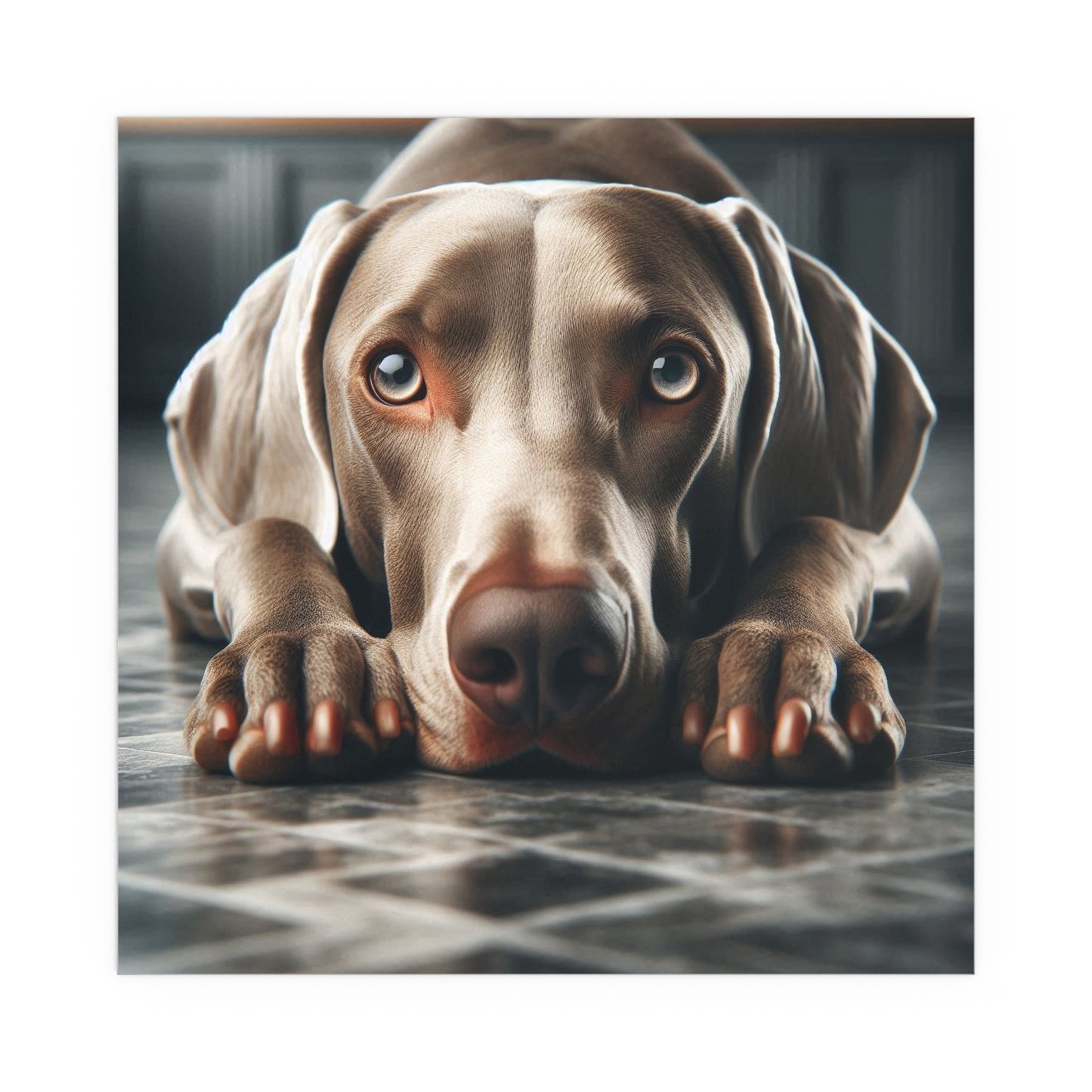 Am Obedient Weimaraner | Indoor and Outdoor Silk Poster