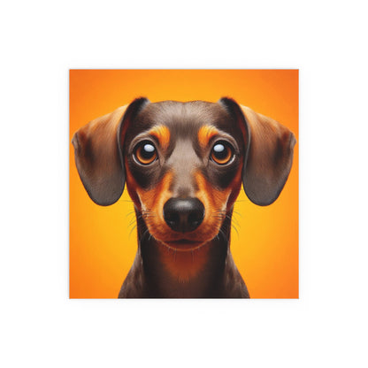 Daschund Portrait | Indoor and Outdoor Silk Poster