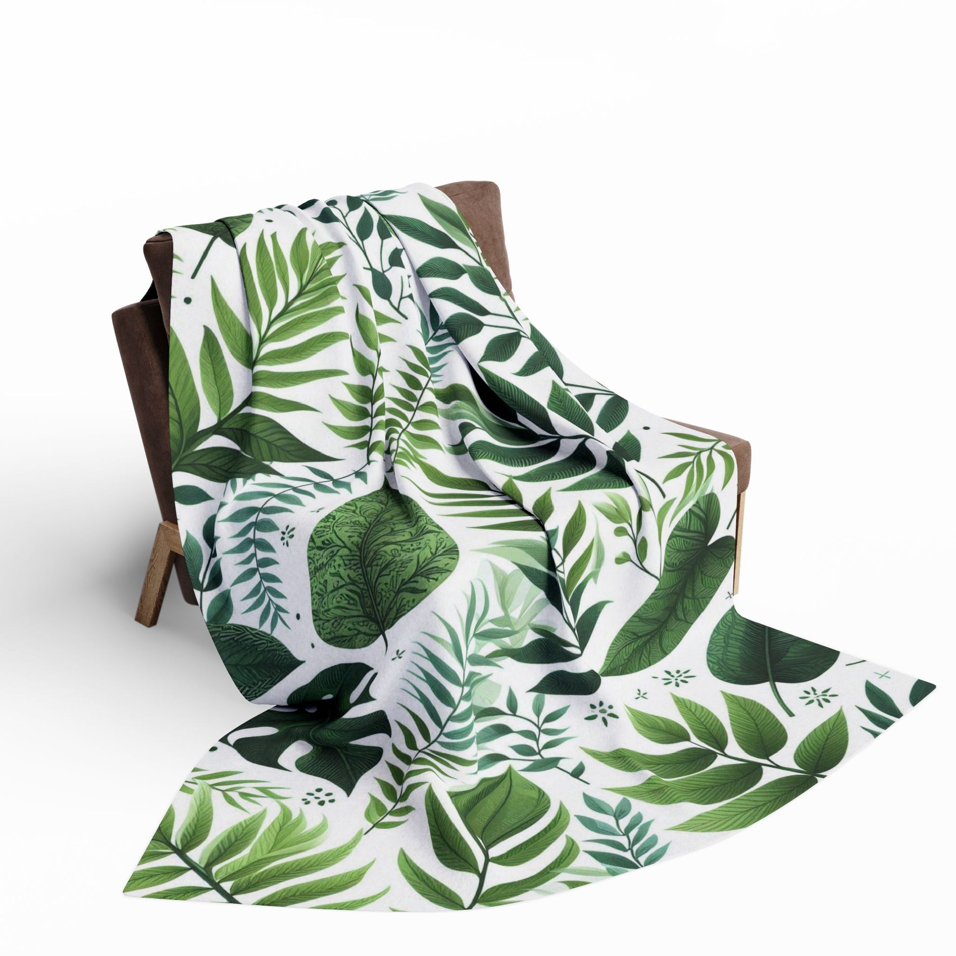 Fern, Palm and Other Leaves | Arctic Fleece Blanket