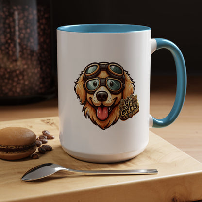 Life is Golden with a Golden Retriever | Accent Coffee Mug (11, 15oz)