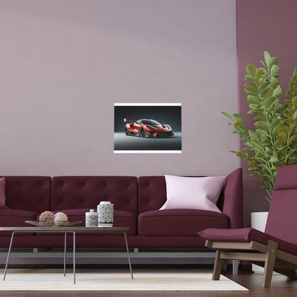 Sports Car with a Spoiler | Indoor and Outdoor Silk Poster