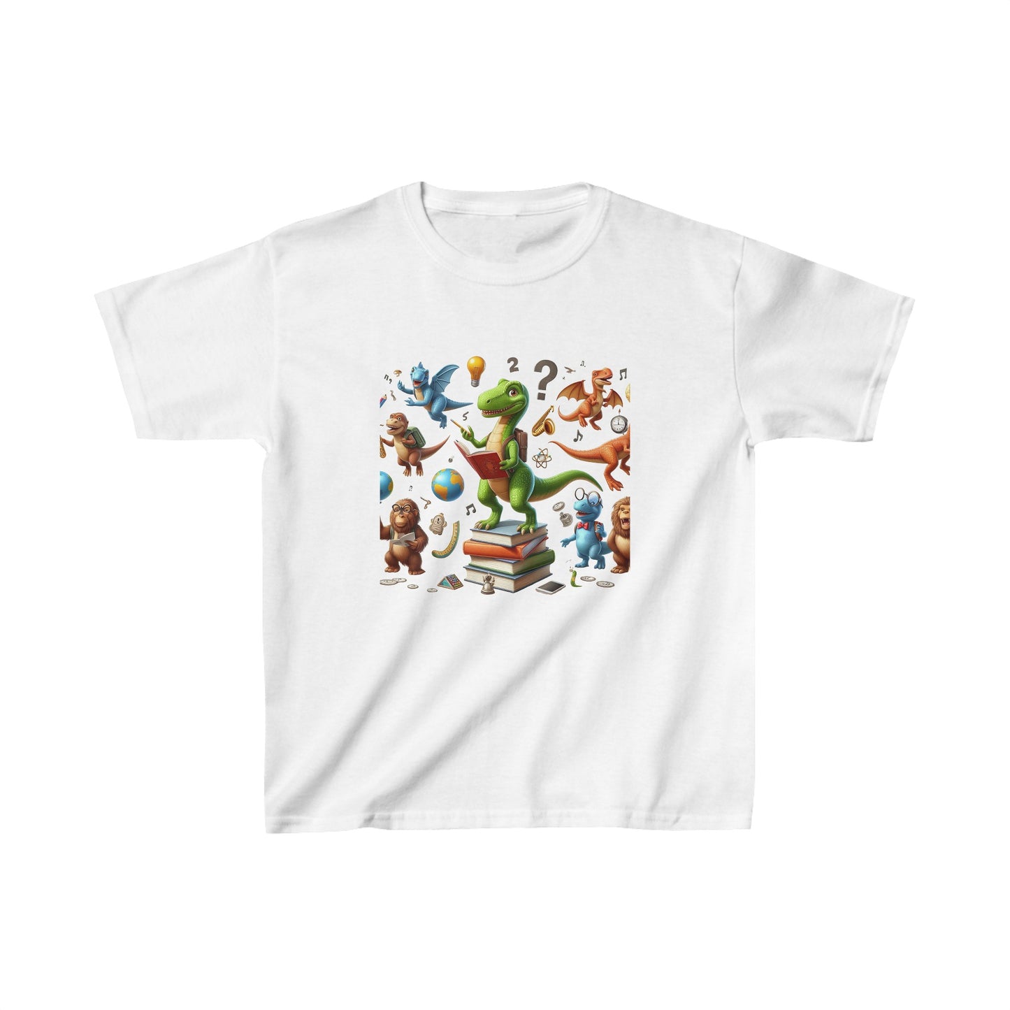 Animals with books | Kids Heavy Cotton™ Tee