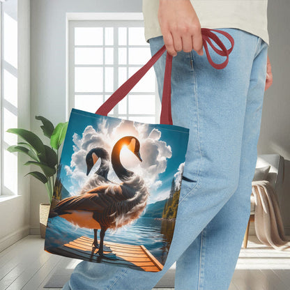 Canadian Geese On A Pier | Tote Bag