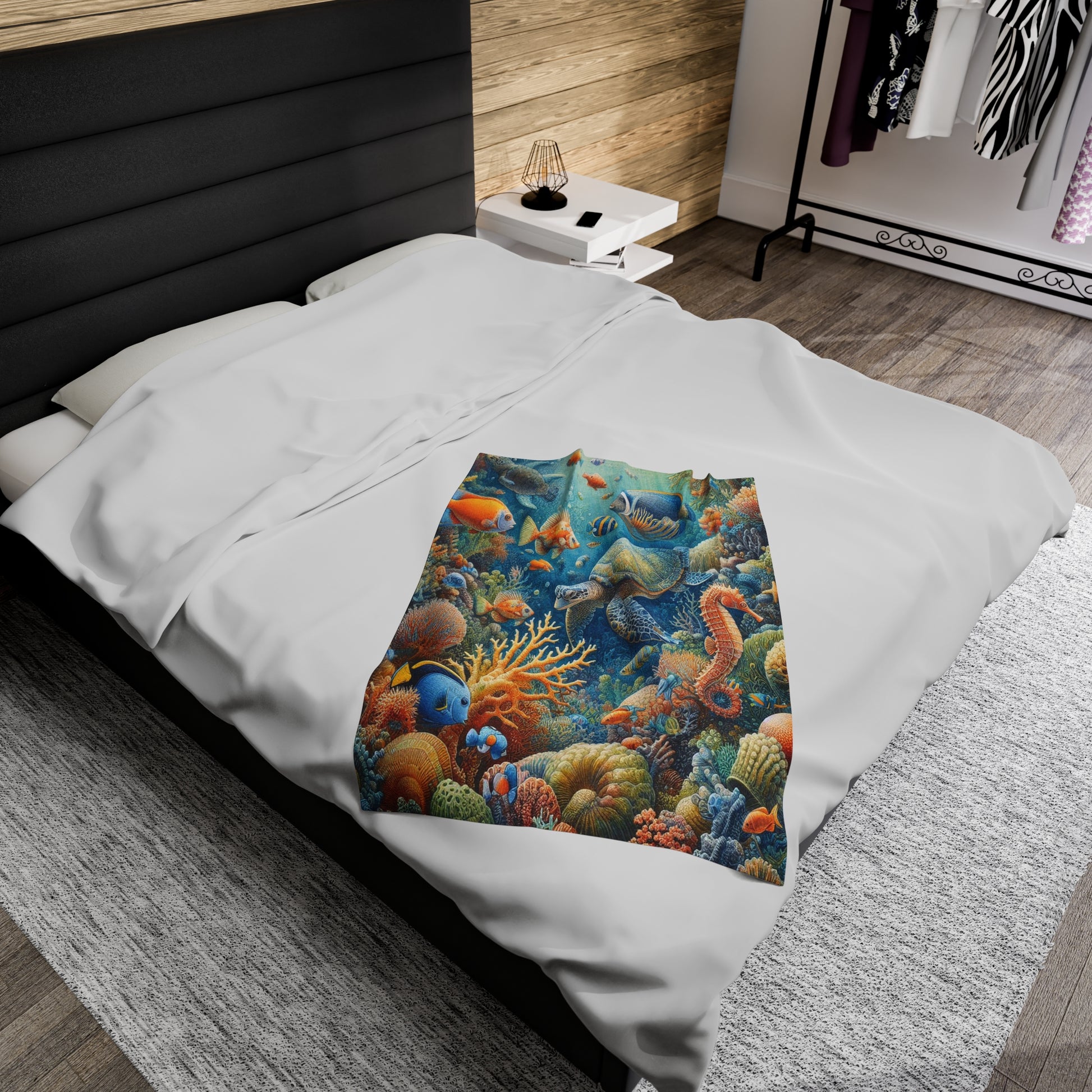 Underwater Animal Kingdom | Kid's Velveteen Plush Blanket